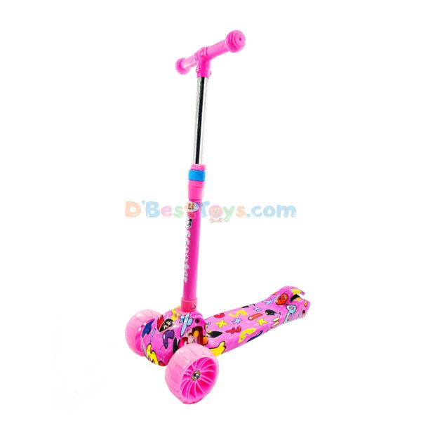 wonder baby children's 3 wheel scooter pink2