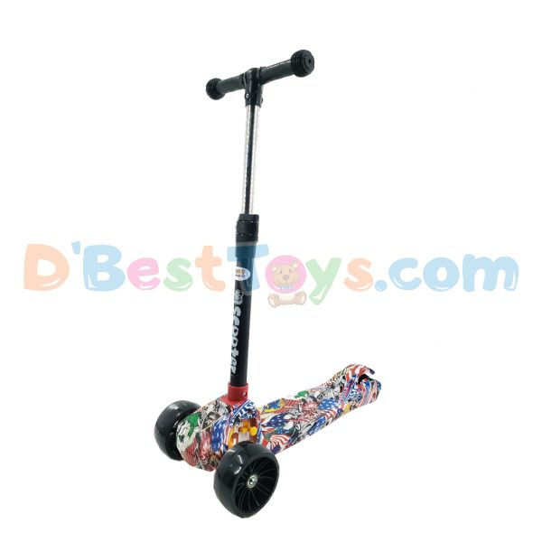 wonder baby children's 3 wheel scooter warrior grafitti2