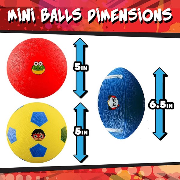 franklin sports ryan's world mini sports balls 3 pack2