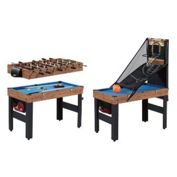 md sports 5 in 1 48 combo game table, pool, slide hockey, foosball, table tennis, basketball1