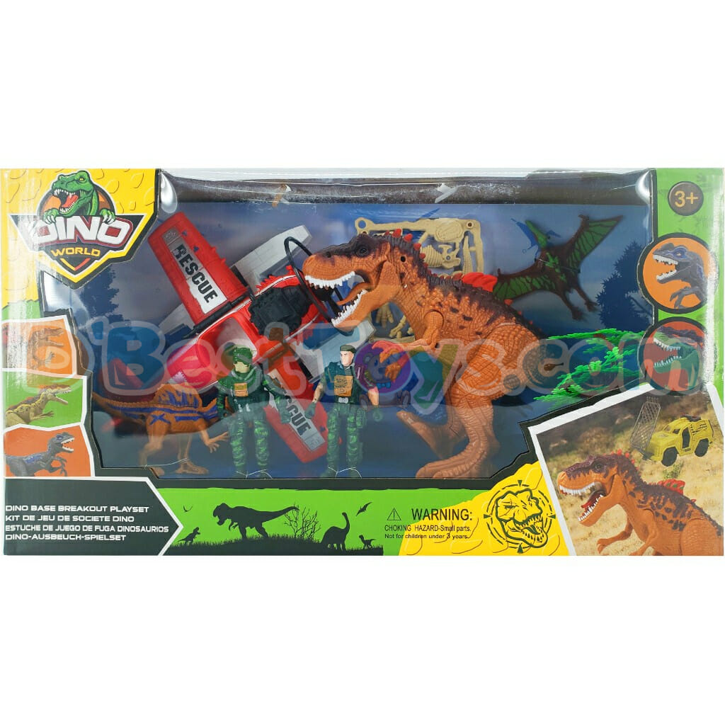 dino world dinosaur set w:plane1