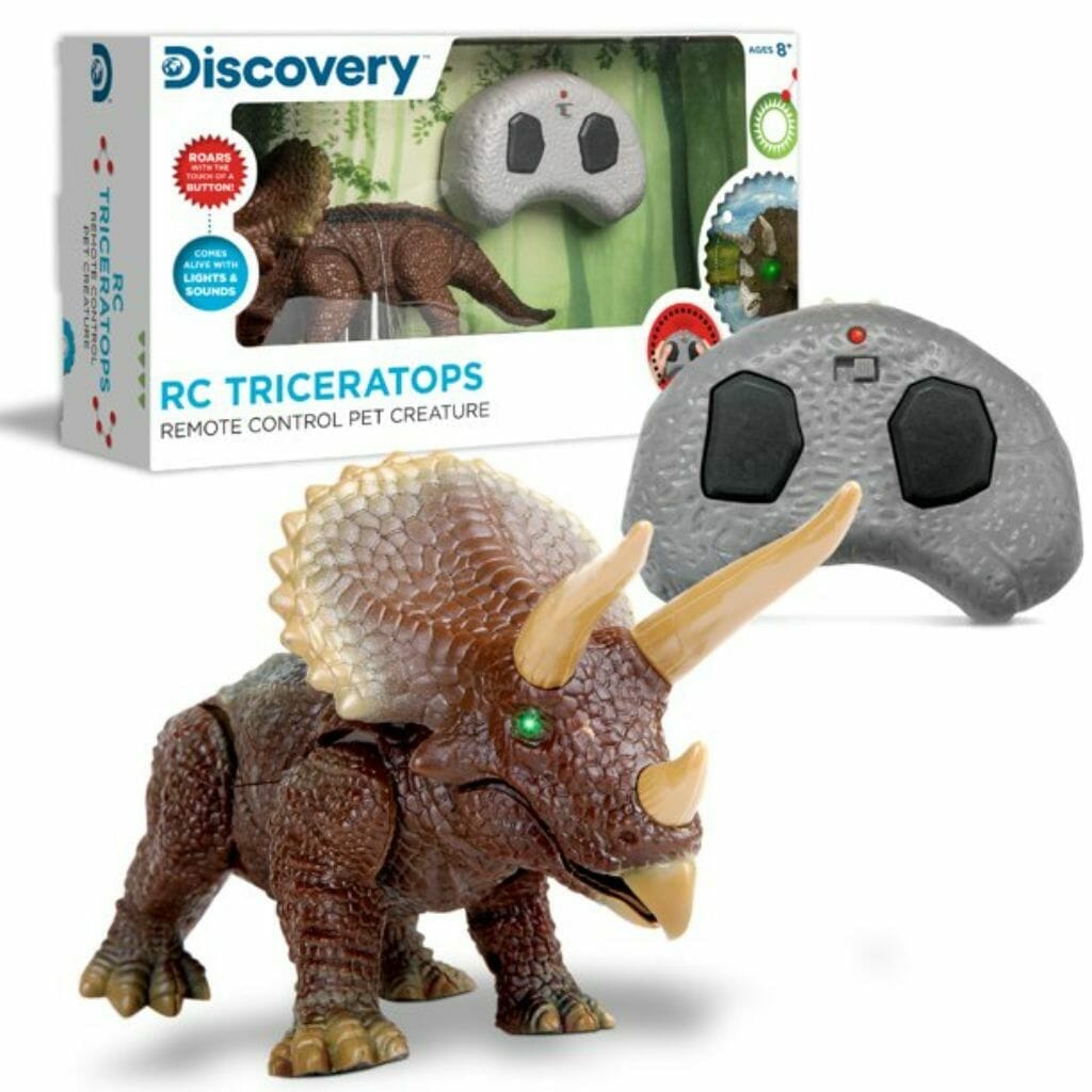 discovery kids rc triceratops, led infrared remote control dinosaur1