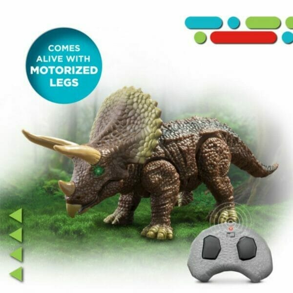 discovery kids rc triceratops, led infrared remote control dinosaur2