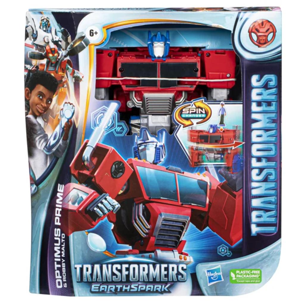 transformers earthspark optimus prime and robby malto 8