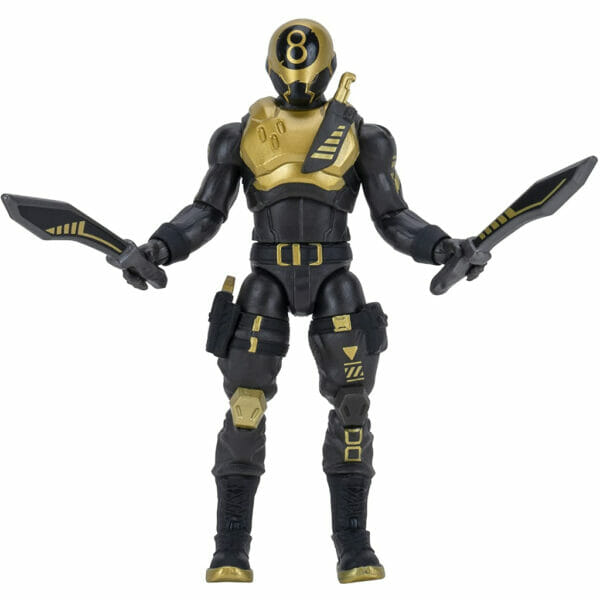fortnite preset pack, glider with 4 inch articulated 8 ball (gold) figure4