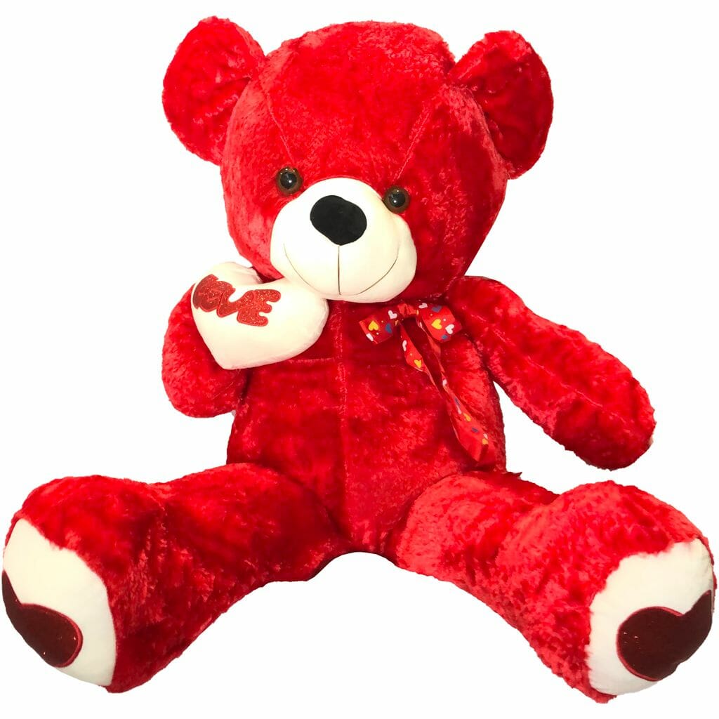baby red teddy bear x large