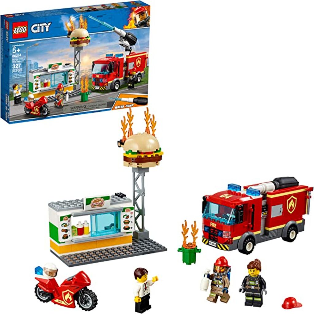 city burger fire rescue block set (3)