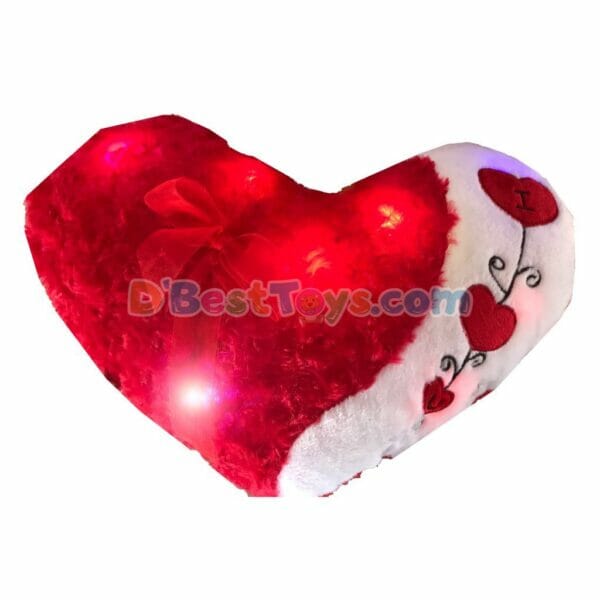red and white heart with lights2