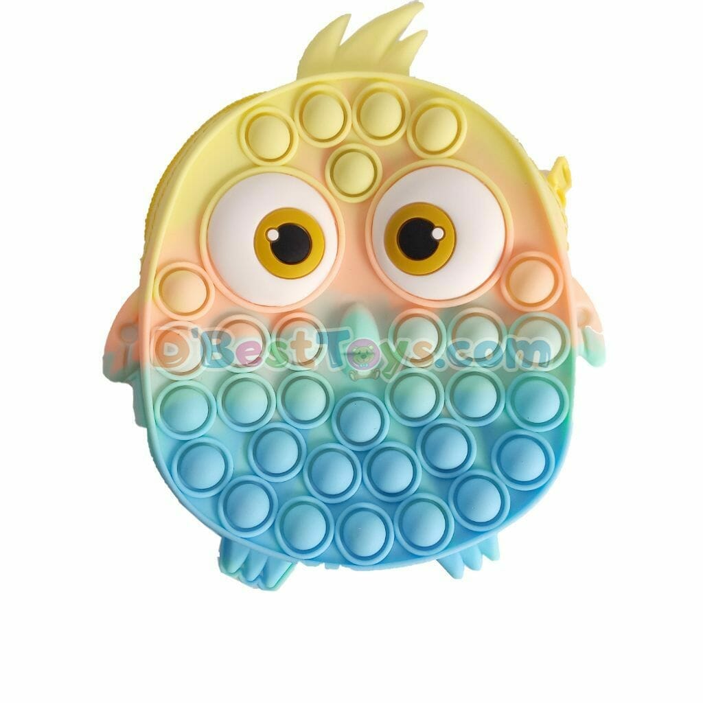 push pop it purse – light colored owl