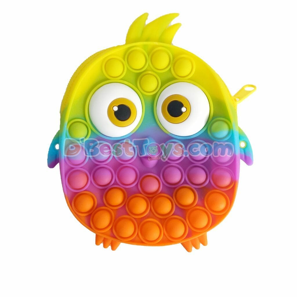 push pop it purse – multicolor owl.