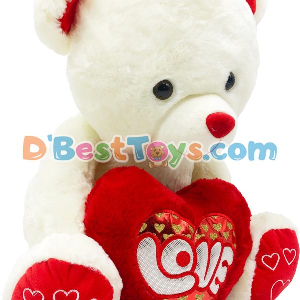 red heart plush teddy bear2