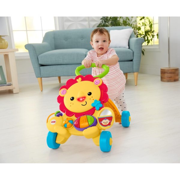 fisher price baby & toddler toy musical lion walker push along