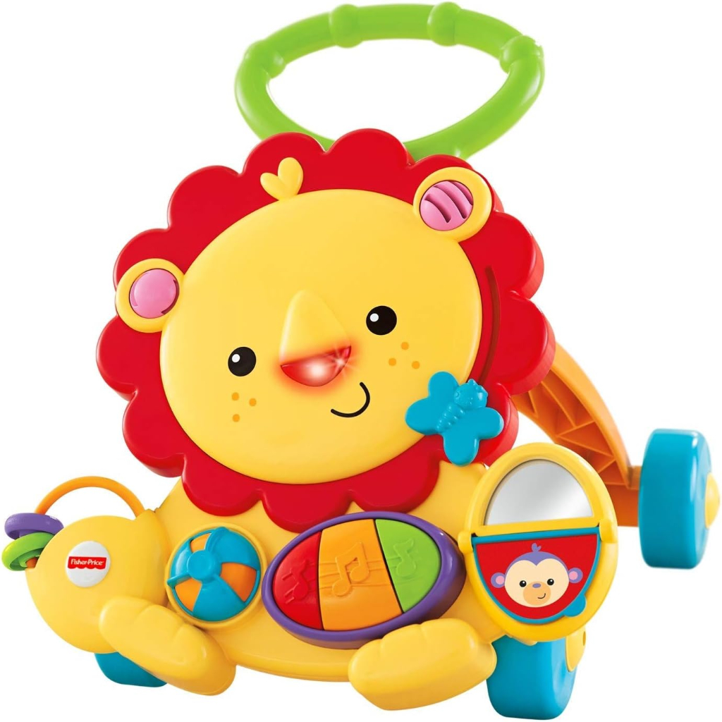 fisher price baby & toddler toy musical lion walker push along
