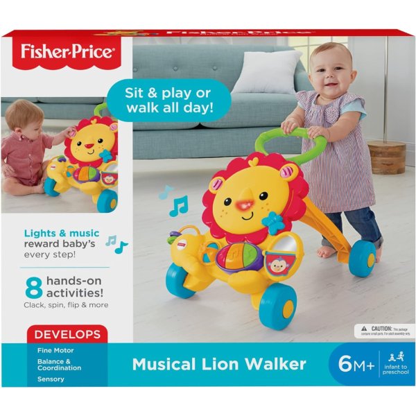 fisher price baby & toddler toy musical lion walker push along2