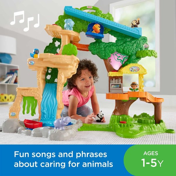 fisher price little people toddler playset share & care safari 2 ft tall toy1