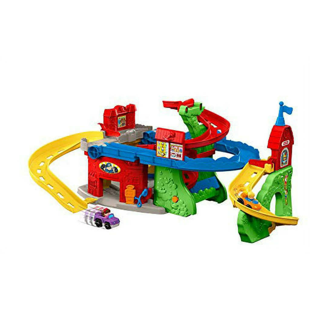 fisher price little people toddler race track playset sit ‘n stand skyway