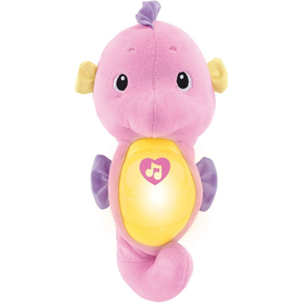 fisher price musical baby toy, soothe & glow seahorse pink1