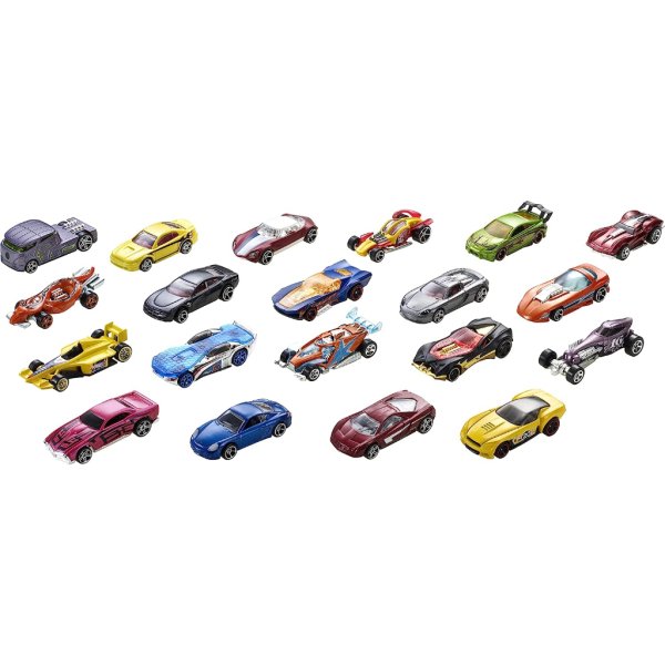 hot wheels 20 pack of 1:64 scale toy sports & race cars, collectible vehicles (styles may vary)4