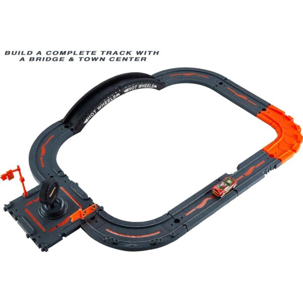 hot wheels city track pack, 10 piece set, with 1 car2