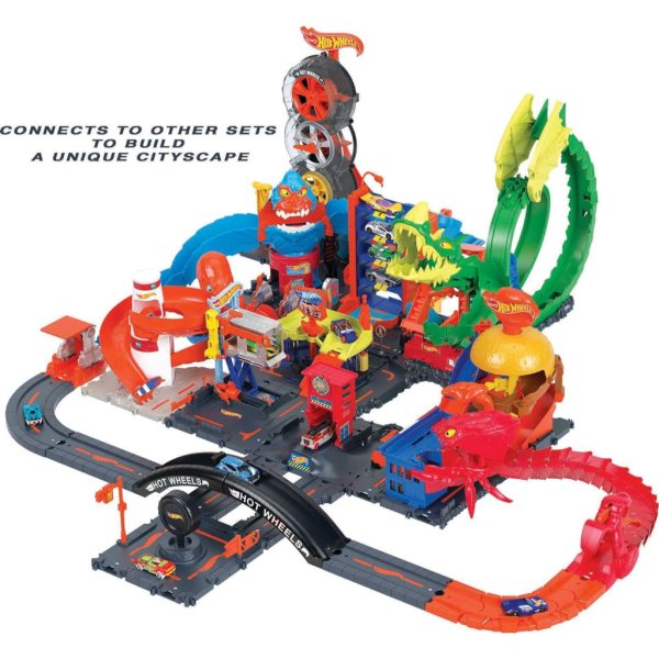 hot wheels city track pack, 10 piece set, with 1 car4