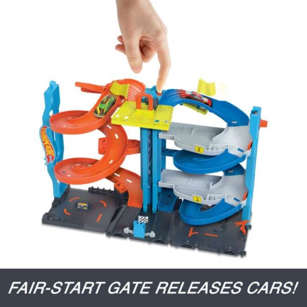 hot wheels city transforming race tower playset3