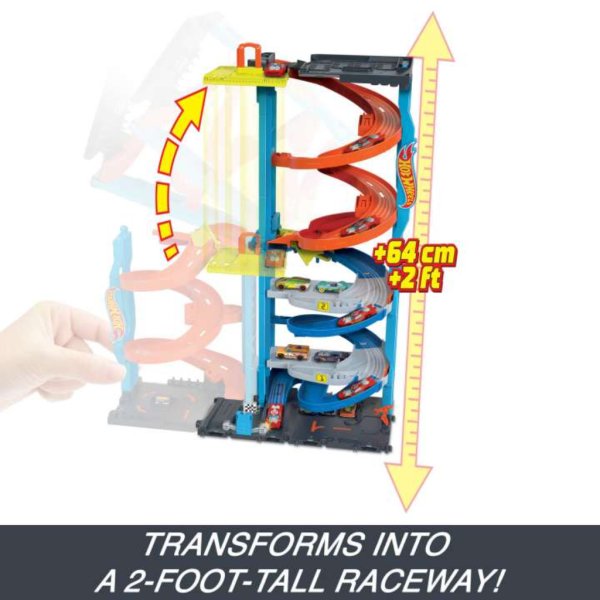 hot wheels city transforming race tower playset4
