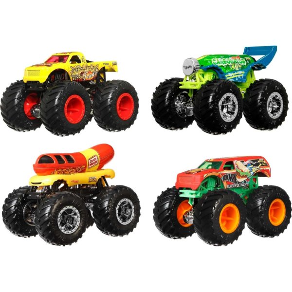 hot wheels monster trucks 4 pack4