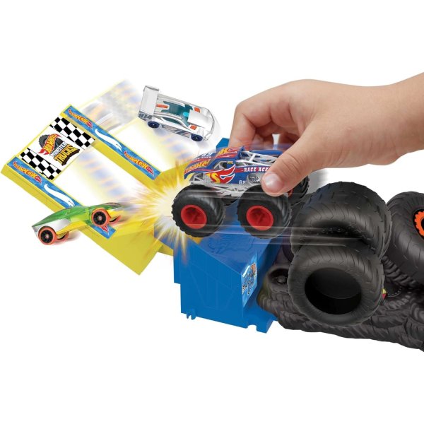 hot wheels monster trucks arena smashers race ace smash race challenge™ playset1