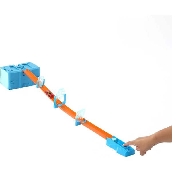 hot wheels track builder ice crash playset with toy car1