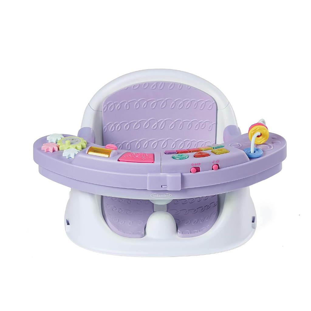 infantino music & lights 3 in 1 discovery seat and booster lavender