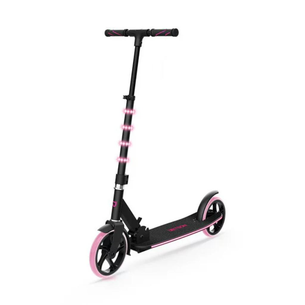 jetson helix light up folding kids kick scooter, pink