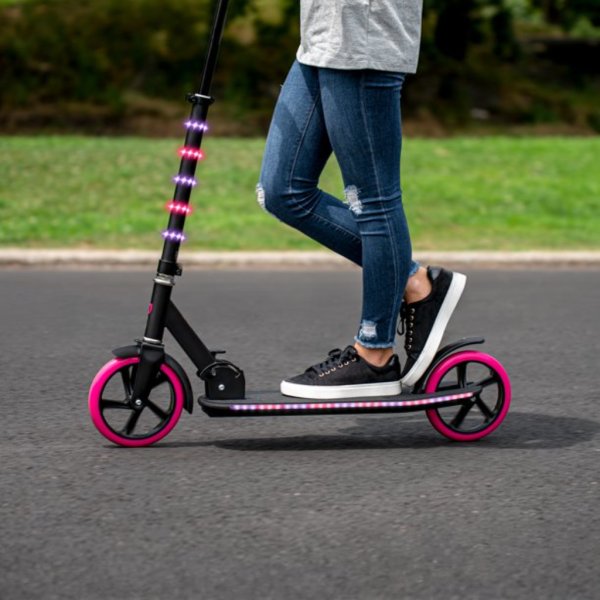 jetson helix light up folding kids kick scooter, pink4
