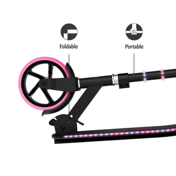 jetson helix light up folding kids kick scooter, pink5