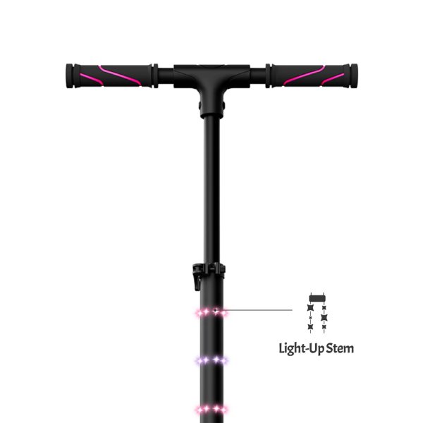 jetson helix light up folding kids kick scooter, pink6