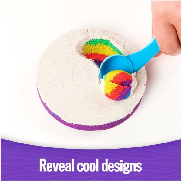 kinetic sand, deluxe swirl n’ surprise playset, 2.5lbs of play sand3