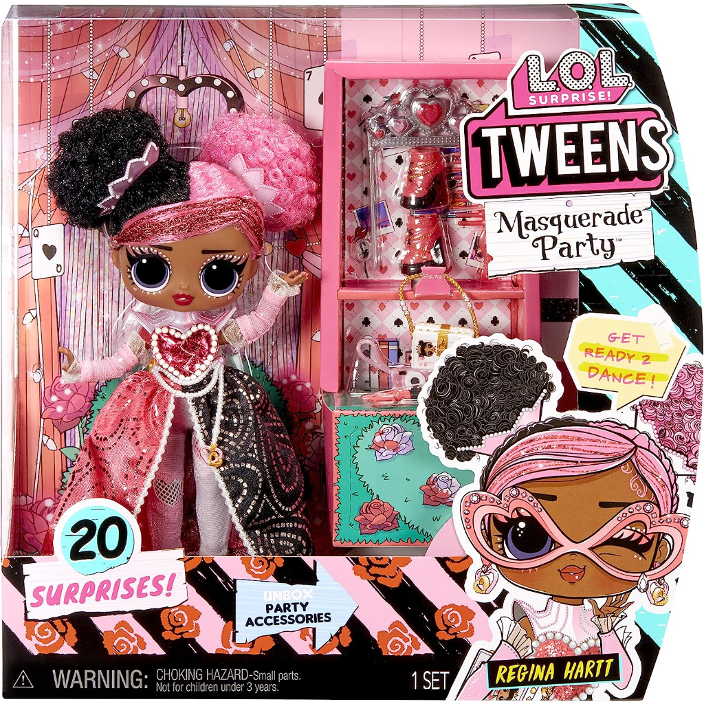l.o.l. surprise! tweens masquerade party regina hartt fashion doll with 20 surprises