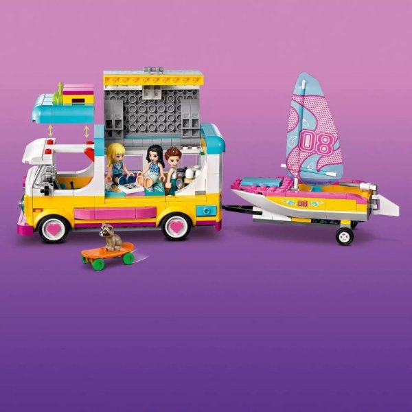 lego friends forest camper van and sailboat 41681 building toy; forest toy (487 pieces)3
