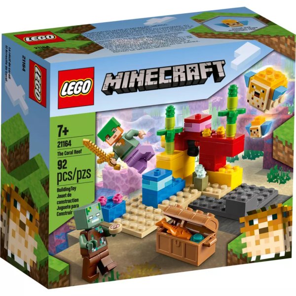 lego minecraft the coral reef 21164 hands on minecraft marine toy1