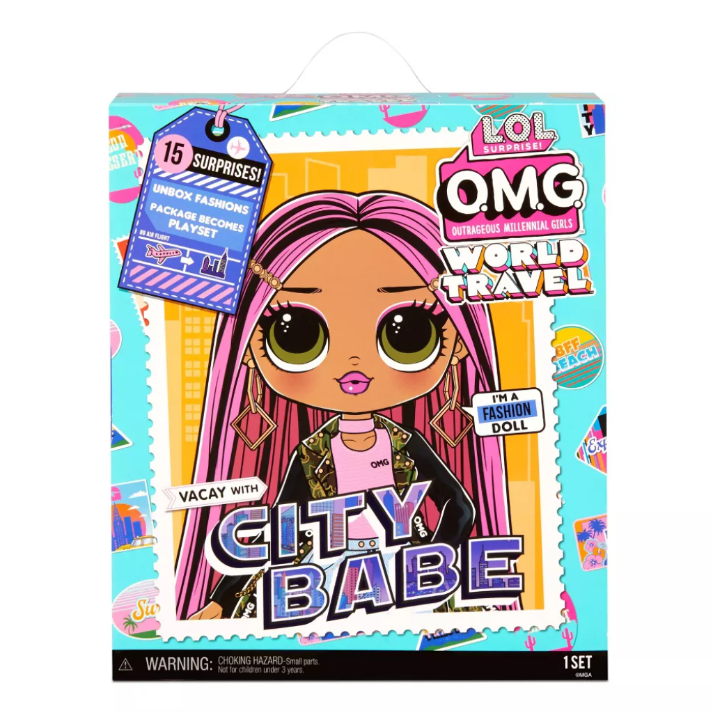 lol surprise omg world travel city babe fashion doll with 15 surprises