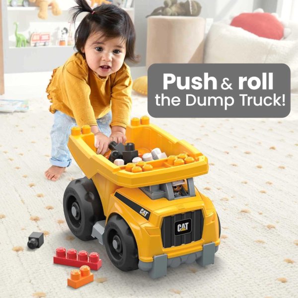 mega bloks cat fisher price toddler blocks building toy, large dump truck6