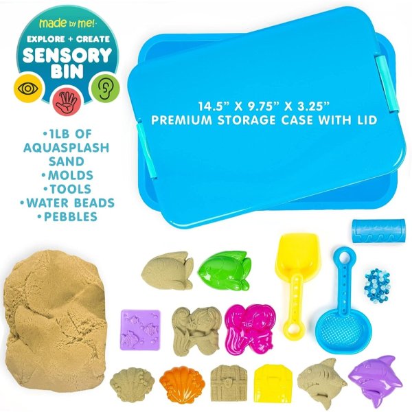 made by me explore + create sea life sensory bin1