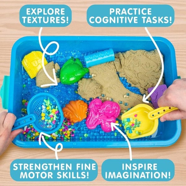 made by me explore + create sea life sensory bin3