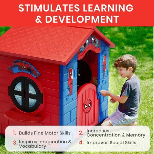 marvel spider man plastic indoor:outdoor playhouse1
