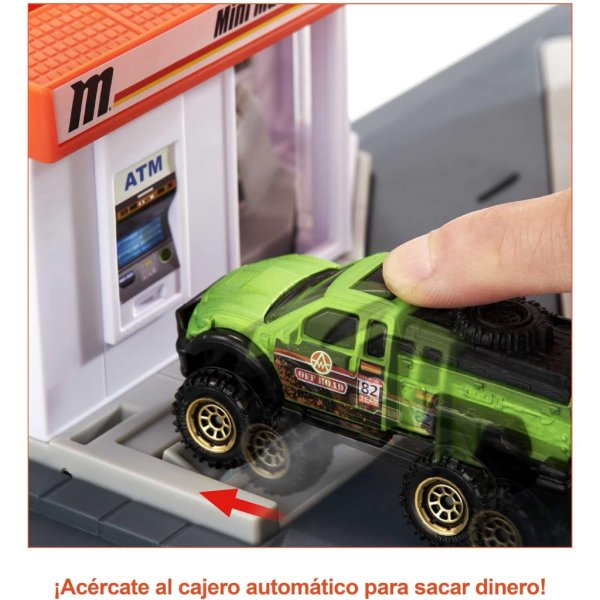 matchbox cars playset, action drivers fuel station & 1:64 scale toy truck5
