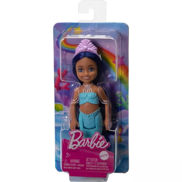 mermaid chelsea barbie doll with blue hair and tail, mermaid toys2
