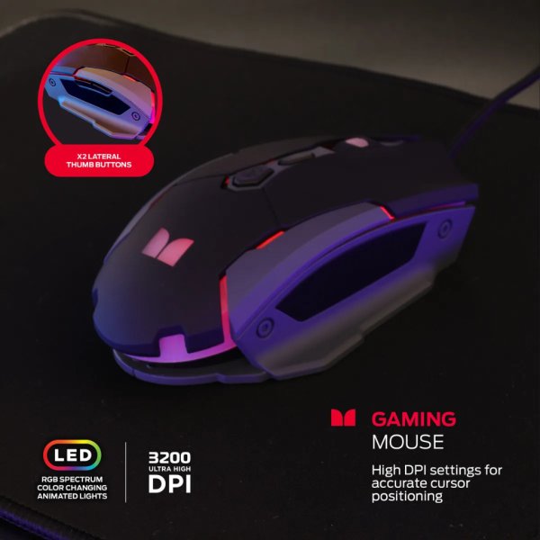 monster 4 in 1 gaming keyboard bundle:headset:mouse & pad(black)2