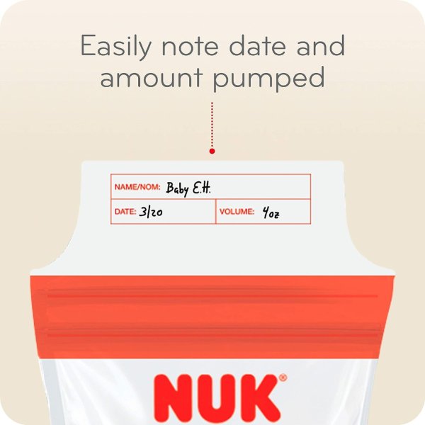 nuk simply natural seal n' go breast milk bags (100pc)1