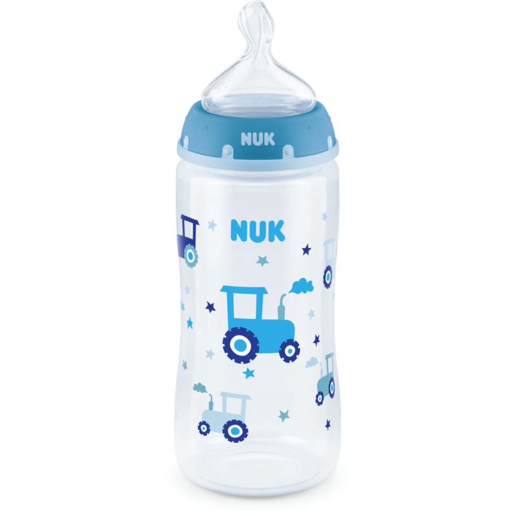 nuk smooth flow anti colic bottle[blue:pink] (10 oz:300 ml)
