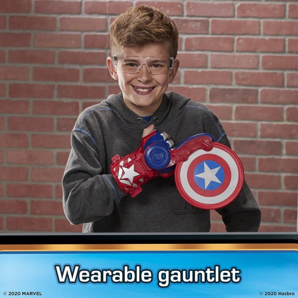 nerf marvel avengers captain america shield+disc launcher1