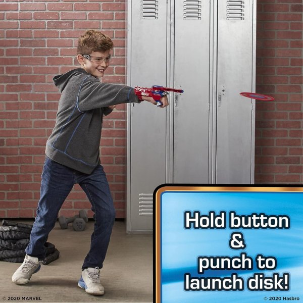 nerf marvel avengers captain america shield+disc launcher4